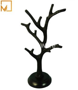 Polished Black Recycled Aluminium Decoration Jewelry Stand