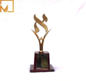 Polished Brass Corporate Award Trophy, Color : Golden