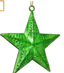 Metal Christmas Hanging Star, Brand Name : Malacware 10 Cm