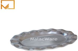 Nickle Plated High Quality Aluminium Serving Tray, Color : Silver