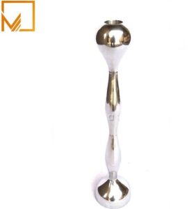 Silver Polished Decorative Metal Candle Holder, Packaging Type : Box
