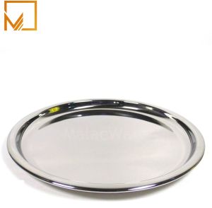 Stainless Steel Serving Plates, Color : Silver