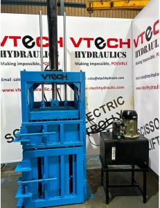 Hydraulic Heavy-Duty Mild Steel (MS) Vtech Bailing Machines