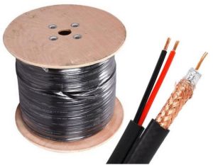 CCTV Coaxial Cable, Color : Black, Length : 100 Feet