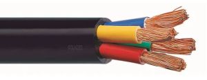 10 Sqmm, 4 Core PVC Insulated & Sheathed Copper Flexible Cable Black (100 Meters)