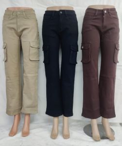Ladies Cotton Cargo Pants