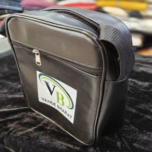 Black Leather Side Bag Medium for Everyday Use