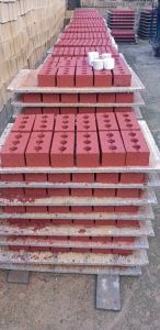 Unpolished Cement Concrete Bricks, Color : Red