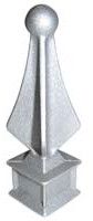 Polished Aluminum Spear Finials, Color : Grey for Decoration Use