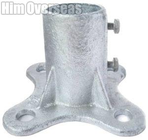 Polished Metal Casting Floor Flange, Color : Grey for Fencing
