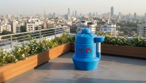 FRP Semi Automatic Portable Biogas Plant, Color : Blue