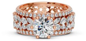 14K Rose Gold Phoebe Solitaire Ring, Brand Name : Anant Jewellery