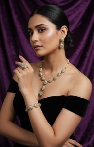 Artificial Beaded Necklace Set, Color : Silver, Packaging Type : Box