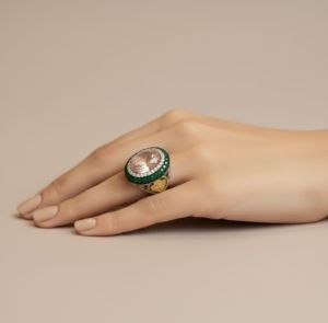 Artificial Jade Lapis Lazuli Ring, Brand Name : Anant Jewelery