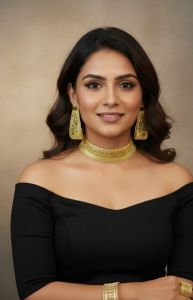 Artificial Statement Golden Choker Necklace Set