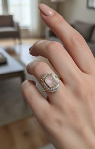 Artificial Stone Engagement Style Ring