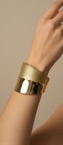 Dual Shade Golden Cuff Bracelet