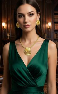 Gold Plated Floral Necklace Set