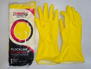 Flocklined Rubber Hand Gloves