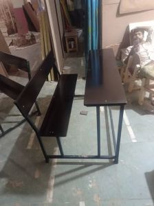 Brown Laminated Wooden School Desk 2 Seater