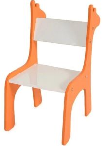 Orange Giraffe Shaped Wooden Chair