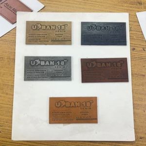 Printed Leather Jeans Patches Customized, Technics : Machine Made