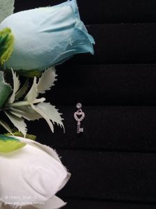 Alloy NIPSTec Dainty Heart-key Dangle Piercing Earrings