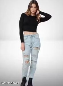 Rayon Fancy Partywear Women Tops & Tunics, Color : Black