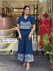 Rayon Women Top & Bottom Sets for Casual Wear, Top Style : Crop