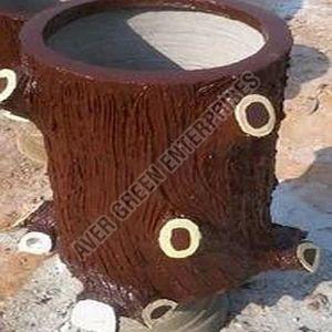 Color Coated Reinforced Concrete Cement RCC Flower Pot, Color : Brown