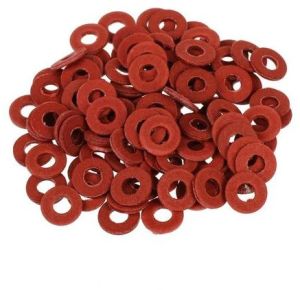 Industrial Red Fiber Washer, Shape : Round