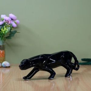 Ceramic Black Panther Statue, Packaging Type : Box