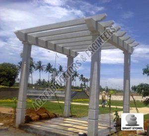 White Granite Pergola for Outdoor
