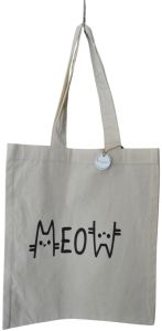 Fabric Tote Bags Meow, Color : Assorted