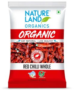 Organic Red Chilli Whole, Packaging Type : Standard Packaging