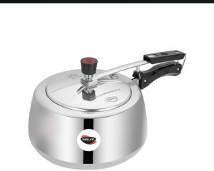 Nutrihealth Inner Lid Handi Shaped Aluminium Pressure Cooker
