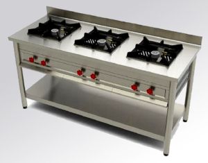 Three Burner Range for Commercial Kitchen
