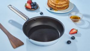 Stainless Steel Fry Pan, Color : Silver