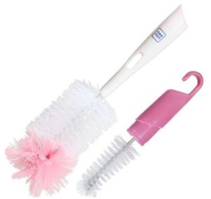 Movable Silicone Bristle Baby Feeding Bottle Cleaning Brush