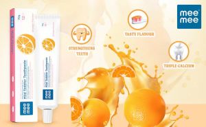 Fluoride -free Baby Tooth Paste, Color : Orange for Kids' Toothpaste