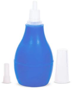 Soft Nozzle Nasal Aspirator Blue for Cleaning Baby'S Nostrils