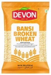 Bansi Broken Wheat 500g for Ideal Upma, Halwa, Idli, Baking