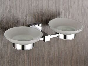 Ceramic A11 Double Soap Dish, Color : Silver, Packaging Type : Box