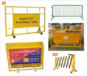 Coated Metal Normal Barricade Stand, For Platform Decking, Security Mesh, Walkways