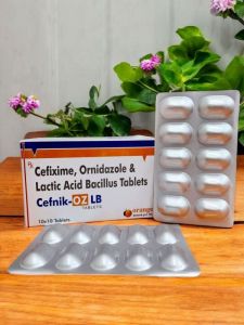 Cefixime Ornidazole Tablets, Brand Name : Cefnik-OZ LB