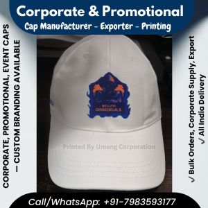 Polyester Corporate Logo Cap Free Size (Adjustable Strap)