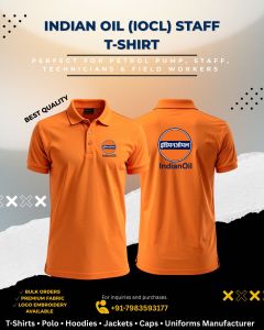 Indian Oil Petrol Pump Field Staff Uniform T-shirts
