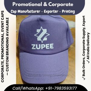 Polyester Promotional Logo Cap Free Size
