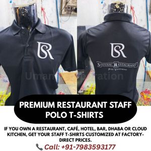 Polyester Restaurant Staff Polo T-shirt, Uniform Type : Chef Uniforms