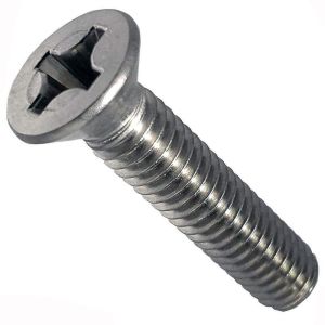 Stainless Steel CSK Head Machine Screw, Color : Silver